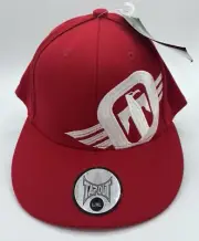 Tapout Logo Hat Two Side Embroidered Cap Size L/XL Tel Flex Fit Red UFC MMA
