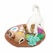 All for Paws Dog Feeding Mat, Nosework Training Squirrel Squeaky Snuffle Treat Mat