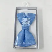 STACY ADAMS Men’s Ready Tied Bow Tie Medium Blue Paisley Weave One Size