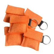 50Pcs One way Valve CPR Masks Rescue First Aid Training Orange CPR Face Shields