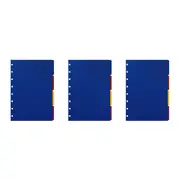 3x 4pc Filofax A5 Notebook Colour Indicies File Divider Tab Stationery Organiser