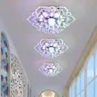 Modern LED Flower Crystal Ceiling Chandelier 9W Decor Lamp (Color Light)