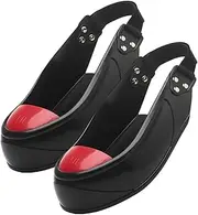 kokiya Steel Toe Cap Toe Protection Foot Guard Non Slip Rubber Sole Overshoes Anti Smash for Construction Site Workers Work Boots, Red