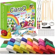 Polymer Clay-Oven Baked Modeling Clay with Sculpting Tools, 24 Colors, 1.2 Lbs,