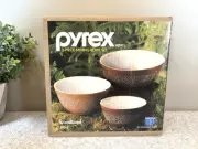 Vintage Pyrex Woodland (3) Piece Mixing Bowl Set-New in Sealed Box!
