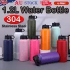 1.2L Water Bottle Double Wall Stainless Steel Wide Mouth Flask Drink Bottles AU