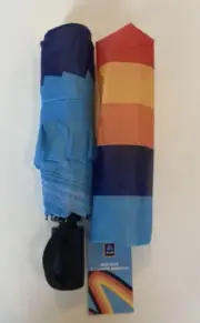 Aldi Gear Compact Umbrella New 2023 Swag Capsule Collection Multicolor Striped