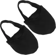 [LIFKOME] 1 Pair Yoga Dance Shoes Ankle Toenail Barefoot Half Gymnastics Shoe Soles Ballet Dance Shoes Footwear Toe Cushions Filler Grip Comfortable Socks Women Yoga Socks Heel Black Flax