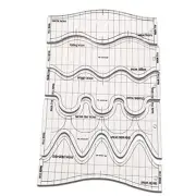 5pcs Wave Quilting Rulers and Templates Set
