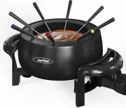 Electric Fondue Pot Set for Melting Chocolate Cheese, 3 Quart Fondue Set with Ad