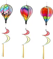 Generic 3Pcs Rainbow Sequins Windmill Outdoor Balloon Decor Garden Layouts for Parties Easy to Assemble Outdoor Decorations for Yards and Picnics