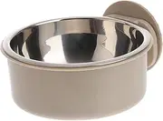 BUGUUYO Stainless Steel Pet Feeder Bowl for Dog Cat Hanging Feeding Bowl (Grey Small)