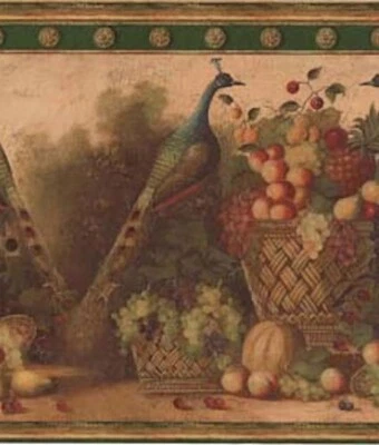 Peacocks with Fruit Baskets Border - Raymond Waites - Imperial - AV057133B