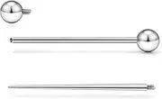 [Ruifan] Titanium Industrial Barbell 14G 16G Straight Barbell Rings For Nipple Tongue Cartilage Industrial Internally Threaded Hypoallergenic Body Piercing Jewelry For Women Men 30MM 35MM 38MM 40MM