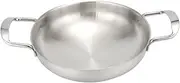 STOBAZA 1Pc Ramen Pot Binaural Design Instant Noodle Cooking Pot for Household Kitchenware Stockpot with Convenient Handles Silver Finish