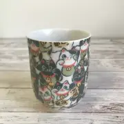 Japanese Tea Cup Maneki-Neko Cup Good Luck Made in Japan