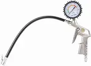 Multifunctional Car Tire Pressure Gauge Inflator Pump Gun - Durable Zinc Alloy Vehicle Tyre Tester with Deflation & Testing Features for Cars Trucks Motorcycles