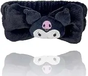 Bliqlriy Kawaii Spa Headband, Cute Headband for Women Facial Makeup, Washing, Party, Soft Microfiber Coral Skincare Shower Fluffy Towel Headbands Hair Band for Girls