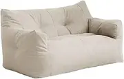 Bean Bag Chair Cover 4ft 2-seat Bean Bag Sofa Couch Cover No Filler Beanbag Chair Washable Thick Sofa Cotton Space-Saving Furniture Living Room (Color : Off-White, Size : Sofa Cover)