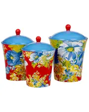 Certified International Blossom Set of 3 Canisters