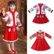 Baby Girl Tang Suit Cheongsam Dress New Year Chinese Fleece Liner Qipao Jacket