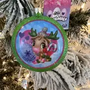 New Kurt Adler 4" HATCHIMALS Metal Christmas Ornament w/TAG! Hatchy Holidays!