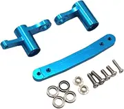 RC Car Steering Assembly RC 1/16 Metal Upgrade Parts Easy Installation Lightweight RC Car Parts for Remote Control Vehicles, Blue