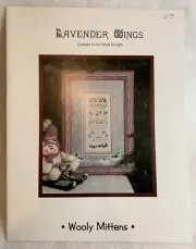 Lavender Wings WOOLY MITTENS Cross Stitch Pattern - Holiday/Snowmen