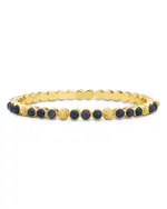 Capucine De Wulf Berry Blue Labradorite Petite Hinged Bangle Bracelet