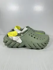 Size 8M/10W CROCS Echo Clog Moss Green Vert Mousse 207937-308 Slip On Shoes NEW