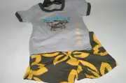 Carter's 2 pc Cotton S/S T Shirt Shorts Set Bananas Over Mommy Monkey Brown 12M