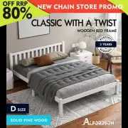 ALFORDSON Bed Frame Wooden Timber Double Size Mattress Base Platform Fenella