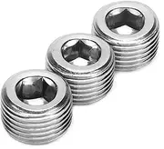 Hose Pipe Connector， 3pcs 1/2in NPT Pipe Plug Male Thread Fitting Internal Hex Thread Connector Car Accessories