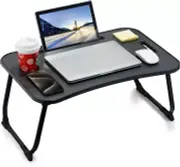 Laptop Bed Desk Foldable Lap Table Portable Study Table Laptop Stand Cup Holder