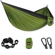 9.8 ft. Portable Hammock Bed Hammock in Olive Green And Black