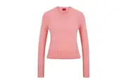 Hugo Womens/Ladies Wool Blend Sweater Top (Pink) - UTGT5207