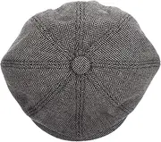 [WESIEVYA] Fashionable Octagonal Retro Hat for Women Twill Pattern Beret Cap for Casual and Outdoor Wear Stylish Accessory for Autumn and Comfortable and Durable Design Dark Grey