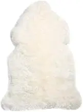 Long Wool Sheepskin Rug (XXL, Ivory/White)