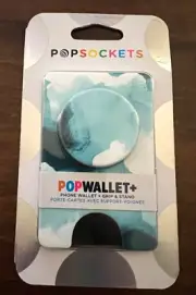 PopSockets PopWallet with PopGrip Cell Phone Grip & Stand - Tourmaline Smoke New