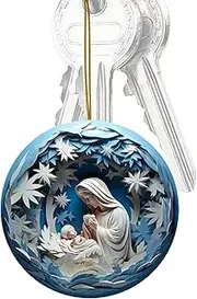 Car Jesus Ornament, Car Nativity Scene Ornament - Nativity Scene Flat Sign | Easter Nativity Prayer Sign for Flat Car, Car Interior Decoration