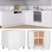 NNEVL Corner Bottom Cabinet White 75.5x75.5x80.5 cm Chipboard