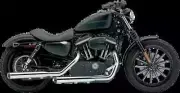 Cobra Chrome 3in Slip On Muffler w Slashcut Tips Sportster 1200 Roadster 04-08