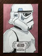 2024 Topps Chrome Star Wars Hyperspace Bespin Sketch Card 1/1 By Kevin P. West