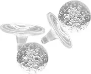 2 Sets Bubble Ball Holder Set Lost Lanyard Elegant Brooch Model Fire Hydrant Diamond-Mounted Keychain Spring Clip Lanyard Hole- and - Plug Terrarium Glass Transparent