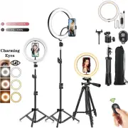 10" LED Selfie Ring Light Photography Video Light Phone Stand Tripod Fill Light