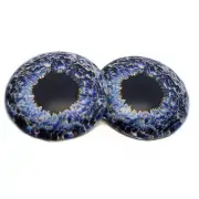 50mm Shattered Glass Eye Flatback Cabochons for Jewelry Making, Dolls, Taxidermy
