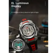 50m Waterproof Men Women Digital Watch LED Night Light Stopwatch Calendar Al HR6
