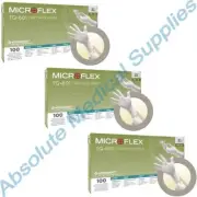 *300-Gloves* MicroFlex Soft White PF Hydrasoft Nitrile Exam X-Large TQ-601-XL