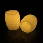 Orange Glow In The Dark EDC Lanyard Bead, 14 Sided Bead, USA Made, 2 Pack