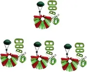 Kisangel 4 Sets Bearded Dragon Harness Lizard Traction Rope Christmas Lizard Supplies Reptile Pet Leash Kit
